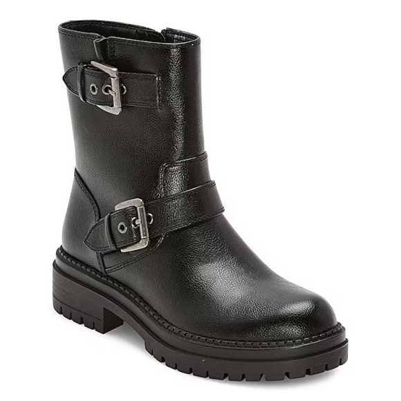 Arizona Jean Company Shoes - Arizona Jean Womens Tilpa Stacked Heel Combat Boots Black Size 9.5M NWT NO BOX